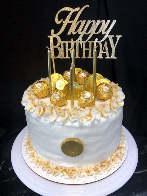 golden birthday cake ideas|More.